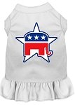 Republican Screen Print Dress White 4X (22)