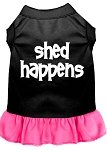 Shed Happens Screen Print Dress Black with Bright Pink Med (12)