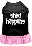 Shed Happens Screen Print Dress Black with Light Pink Med (12)