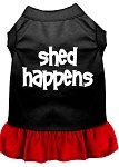 Shed Happens Screen Print Dress Black with Red Lg (14)