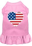 American Flag Heart Screen Print Dress Light Pink 4X (22)