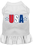 USA Star Screen Print Dress White 4X (22)