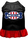 Bonely in America Screen Print Dress Black with Red Lg (14)