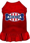 Bonely in America Screen Print Dress Red 4X (22)