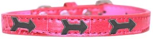 Arrows Widget Croc Dog Collar Bright Pink Size 10