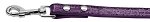 Faux Croc Crystal Bone Collars Purple Half Inch Wide Leash