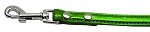 Metallic Crystal Bone Collars Emerald Green 1/2" Matching Plain Leash