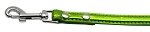 Metallic Crystal Bone Collars Lime Green 1/2" Matching Plain Leash