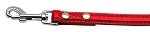 Metallic Crystal Bone Collars Red 1/2" Matching Plain Leash