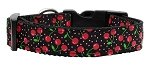 Cherries Nylon Collar Black  Large