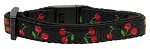 Cherries Nylon Collar Black  Cat Safety