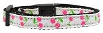 Cherries Nylon Collar White Cat Safety