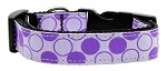 Diagonal Dots Nylon Collar  Lavender Large