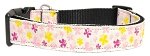 Butterfly Nylon Ribbon Collar White Large