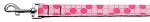 Diagonal Dots Nylon Collar  Light Pink 1 wide 4ft Lsh