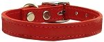 Plain Leather Collars Red 10