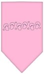 Beach Sandals Rhinestone Bandana Light Pink Large