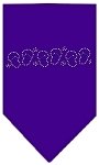 Beach Sandals Rhinestone Bandana Purple Large