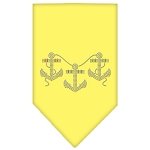 Anchors Rhinestone Bandana Yellow Large