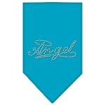 Angel Rhinestone Bandana Turquoise Large