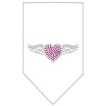Aviator Rhinestone Bandana White Large