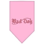 Bad Dog Rhinestone Bandana Light Pink Large