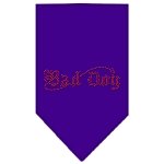 Bad Dog Rhinestone Bandana Purple Large