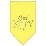 Bad Kitty Rhinestone Bandana Yellow Large