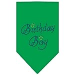 Birthday Boy Rhinestone Bandana Emerald Green Large