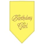 Birthday Girl Rhinestone Bandana Yellow Large