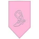 Boot Rhinestone Bandana Light Pink Large