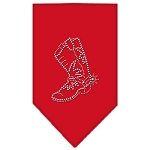 Boot Rhinestone Bandana Red Large