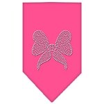 Bow Rhinestone Bandana Bright Pink Large
