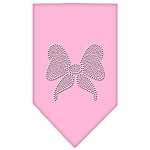 Bow Rhinestone Bandana Light Pink Large