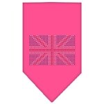 British Flag Rhinestone Bandana Bright Pink Large
