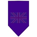 British Flag Rhinestone Bandana Purple Large