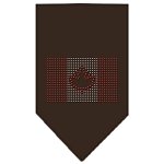 Canadian Flag Rhinestone Bandana Cocoa Large