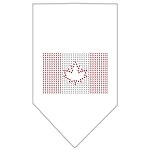 Canadian Flag Rhinestone Bandana White Large
