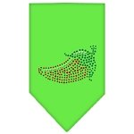 Chili Pepper Rhinestone Bandana Lime Green Large