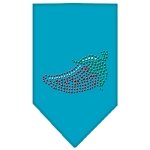 Chili Pepper Rhinestone Bandana Turquoise Large