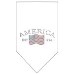 Classic American Rhinestone Bandana White Large
