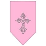 Cross Rhinestone Bandana Light Pink Large