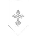 Cross Rhinestone Bandana White Large