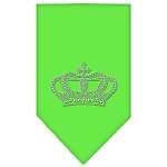 Crown Rhinestone Bandana Lime Green Large