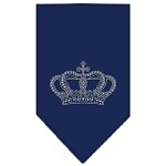 Crown Rhinestone Bandana Navy Blue large
