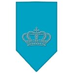 Crown Rhinestone Bandana Turquoise Large