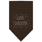 Cutie Patootie Rhinestone Bandana Cocoa Large