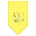 Cutie Patootie Rhinestone Bandana Yellow Large