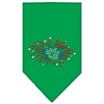 Fireworks Rhinestone Bandana Emerald Green Large