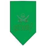 Got Booty Rhinestone Bandana Emerald Green Large